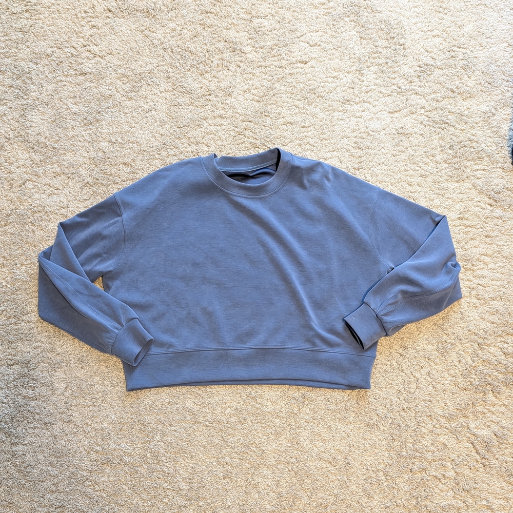 Lululemon Softstreme Perfectly Oversized Cropped Crew Water Drop 10